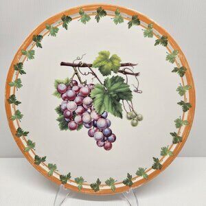 Portmeirion Alfresco Pomona 12 Inch Flat Cake Plate/Cheese Plate NOS